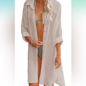 Sheer button up shirt/dress
